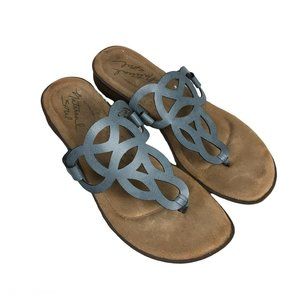 Natural Soul by Naturalizer Jennie Thong Sandal Women's 9.5 Wide Gray Comfort